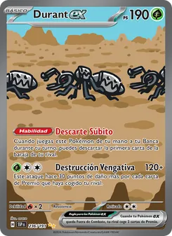 Carta Durant ex de la expansión Chispas Fulgurantes, número 236/191