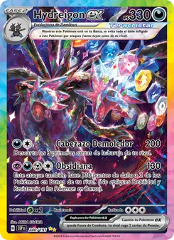 Carta Hydreigon ex de la expansión Chispas Fulgurantes, número 240/191