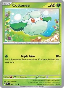 Carta Cottonee de la expansión Evoluciones Prismáticas, número 007/131