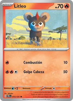 Carta Litleo de la expansión Evoluciones Prismáticas, número 015/131