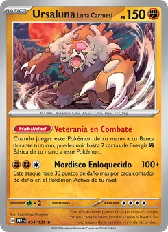 Carta Ursaluna Luna Carmesí de la expansión Evoluciones Prismáticas, número 054/131