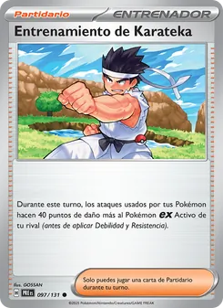 Carta Entrenamiento de Karateka de la expansión Evoluciones Prismáticas, número 097/131