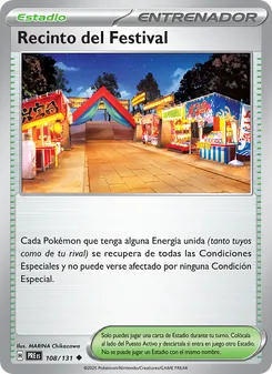 Carta Recinto del Festival de la expansión Evoluciones Prismáticas, número 108/131