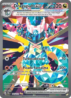 Carta Dragapult ex de la expansión Evoluciones Prismáticas, número 165/131