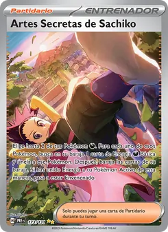 Carta Artes Secretas de Sachiko de la expansión Evoluciones Prismáticas, número 173/131