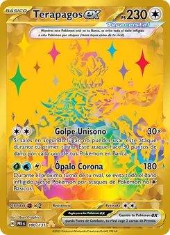 Carta Terapagos ex de la expansión Evoluciones Prismáticas, número 180/131