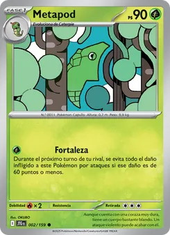Carta Metapod de la expansión Juntos de Aventuras, número 002/159