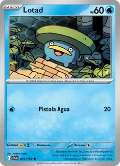 Carta Lotad de la expansión Juntos de Aventuras, número 035/159