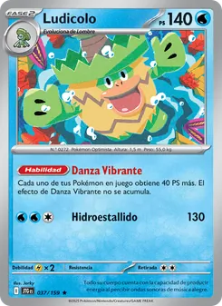 Carta Ludicolo de la expansión Juntos de Aventuras, número 037/159