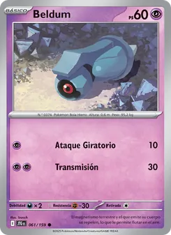 Carta Beldum de la expansión Juntos de Aventuras, número 061/159