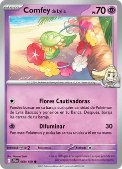 Carta Comfey de Lylia de la expansión Juntos de Aventuras, número 068/159