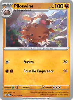 Carta Piloswine de la expansión Juntos de Aventuras, número 078/159