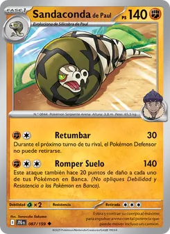 Carta Sandaconda de Paul de la expansión Juntos de Aventuras, número 087/159