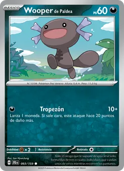Carta Wooper de Paldea de la expansión Juntos de Aventuras, número 093/159