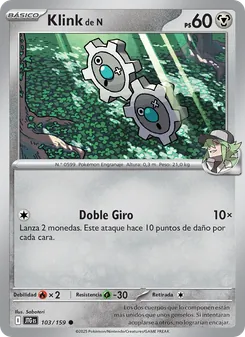 Carta Klink de N de la expansión Juntos de Aventuras, número 103/159