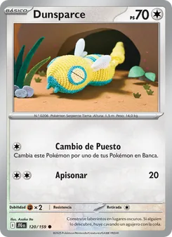 Carta Dunsparce de la expansión Juntos de Aventuras, número 120/159
