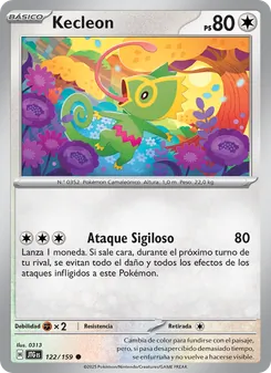 Carta Kecleon de la expansión Juntos de Aventuras, número 122/159