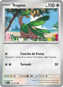 Carta Tropius de la expansión Juntos de Aventuras, número 123/159