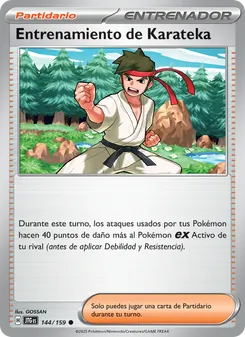 Carta Entrenamiento de Karateka de la expansión Juntos de Aventuras, número 144/159