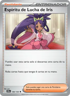 Carta Espíritu de Lucha de Iris de la expansión Juntos de Aventuras, número 149/159
