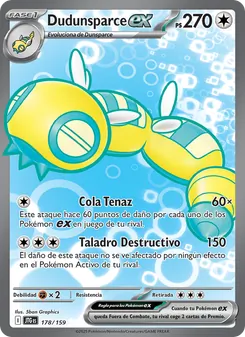 Carta Dudunsparce ex de la expansión Juntos de Aventuras, número 178/159