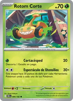 Carta Rotom Corte de la expansión Rivales Predestinados, número 009/182
