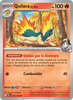 Carta Quilava de Eco de la expansión Rivales Predestinados, número 033/182
