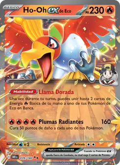 Carta Ho-Oh ex de Eco de la expansión Rivales Predestinados, número 039/182