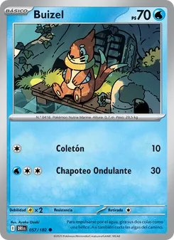 Carta Buizel de la expansión Rivales Predestinados, número 057/182