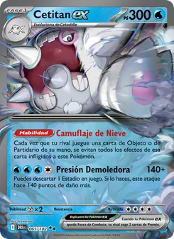 Carta Cetitan ex de la expansión Rivales Predestinados, número 065/182