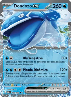 Carta Dondozo ex de la expansión Rivales Predestinados, número 066/182