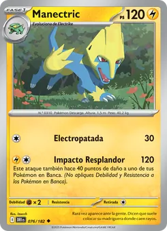 Carta Manectric de la expansión Rivales Predestinados, número 076/182