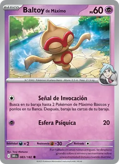 Carta Baltoy de Máximo de la expansión Rivales Predestinados, número 083/182