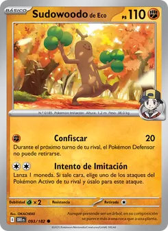 Carta Sudowoodo de Eco de la expansión Rivales Predestinados, número 093/182