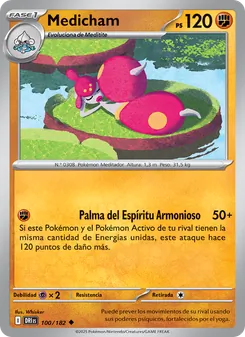 Carta Medicham de la expansión Rivales Predestinados, número 100/182