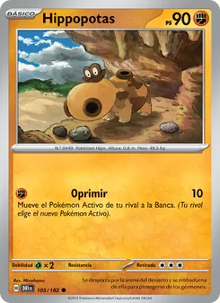 Carta Hippopotas de la expansión Rivales Predestinados, número 105/182