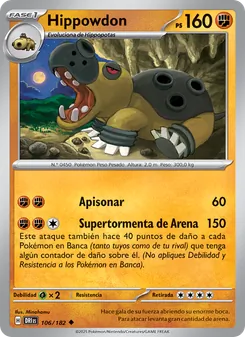 Carta Hippowdon de la expansión Rivales Predestinados, número 106/182