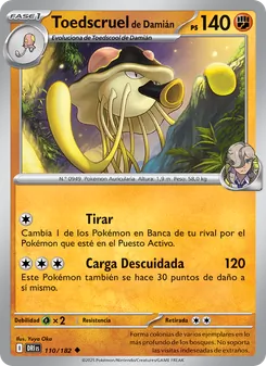 Carta Toedscruel de Damián de la expansión Rivales Predestinados, número 110/182