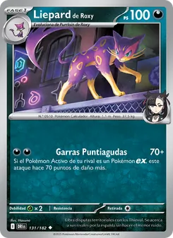 Carta Liepard de Roxy de la expansión Rivales Predestinados, número 131/182