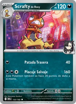 Carta Scrafty de Roxy de la expansión Rivales Predestinados, número 133/182