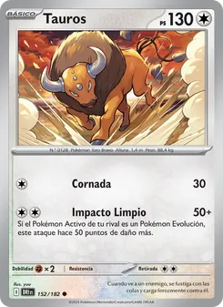 Carta Tauros de la expansión Rivales Predestinados, número 152/182