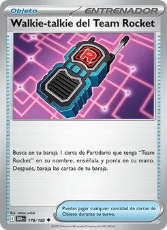 Carta Walkie-talkie del Team Rocket de la expansión Rivales Predestinados, número 178/182