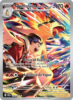 Carta Typhlosion de Eco de la expansión Rivales Predestinados, número 190/182
