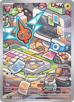 Carta Rotom de la expansión Rivales Predestinados, número 197/182