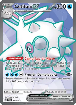 Carta Cetitan ex de la expansión Rivales Predestinados, número 210/182