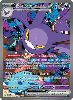 Carta Crobat ex del Team Rocket de la expansión Rivales Predestinados, número 234/182