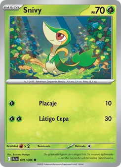 Carta Snivy de la expansión Fulgor Negro, número 001/86
