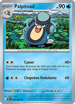 Carta Palpitoad de la expansión Fulgor Negro, número 020/86