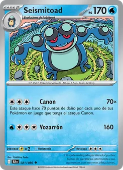 Carta Seismitoad de la expansión Fulgor Negro, número 021/86