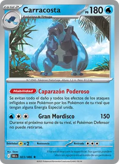 Carta Carracosta de la expansión Fulgor Negro, número 023/86